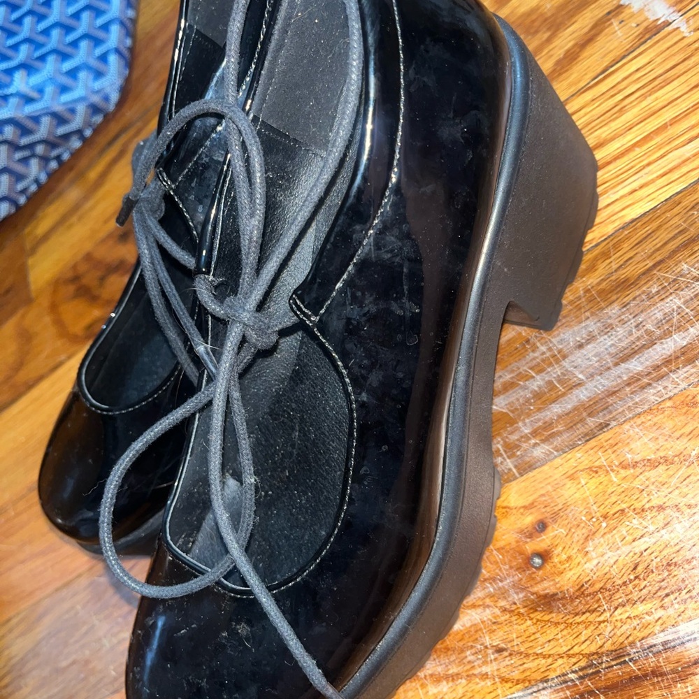Nasty Gal Black Platform Mary Jane’s